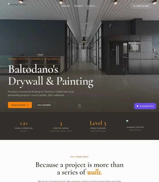 Baltodano's Drywall & Painting website